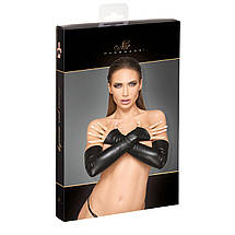 Мітенки Noir Handmade F213 Elastic eco leather fingerless gloves, S, екошкіра, фото 3