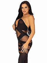 Бодістокінг Leg Avenue Illusion halter bodystocking One size Black, доступ, фото 3