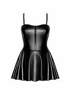 Сукня Noir Handmade F308 Dreamer, L, міні, під латекс, відкриті плечі, спідниця кльош, блискавка спереду, фото 5