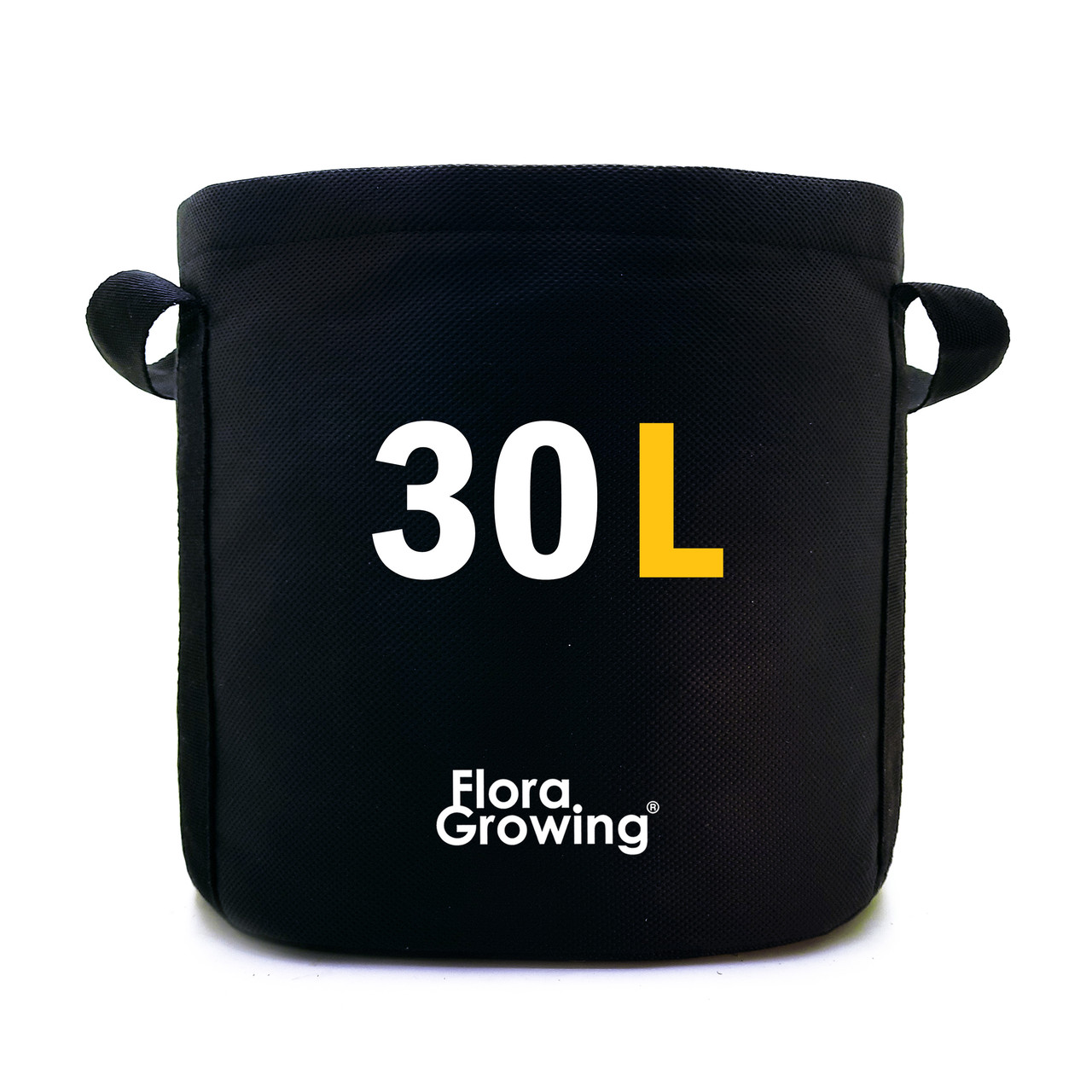 Grow Bag 30 л — Агротекстильный горщик 34х34 см / Чорні ручки