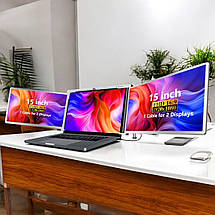 Потрійний портативний екран монітор для ноутбука 15 дюймів 1920x1080 INTSPOT PRF, фото 2