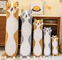 М'яка плюшева іграшка Собака-батон 110см, іграшка довга собака, іграшка-обіймашка собака, рудий