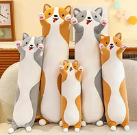 М'яка іграшка Собака Батон рудий 110см, іграшка-подушка Довгий батон, іграшка антистрес