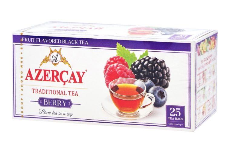 Чай чорний Azercay bags ЯГОДА у конвертах 25шт*1,8г, (Азерчай)
