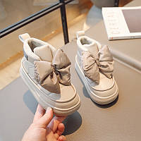 Стильные ботинки на теплом меху для девочек, размер 28 - 34