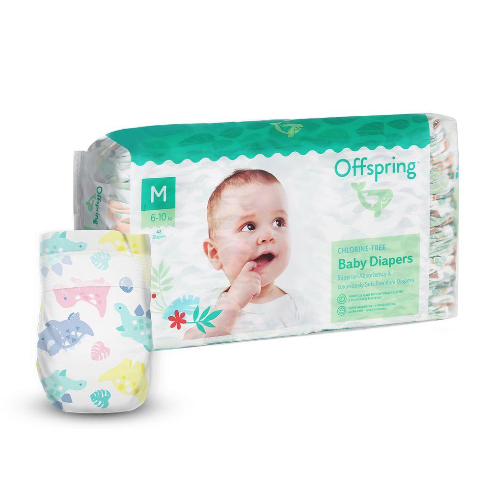 Підгузки Offspring Dinoland, розмір 3 (M), 6-10 кг, 42 шт.