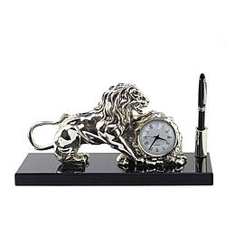 Статуетка ArtBe «Лев» з годинником 30 х 15 см