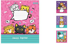 А5/12 лін. 1В Cute kittens, зошит учнів. 25 шт. уп. //