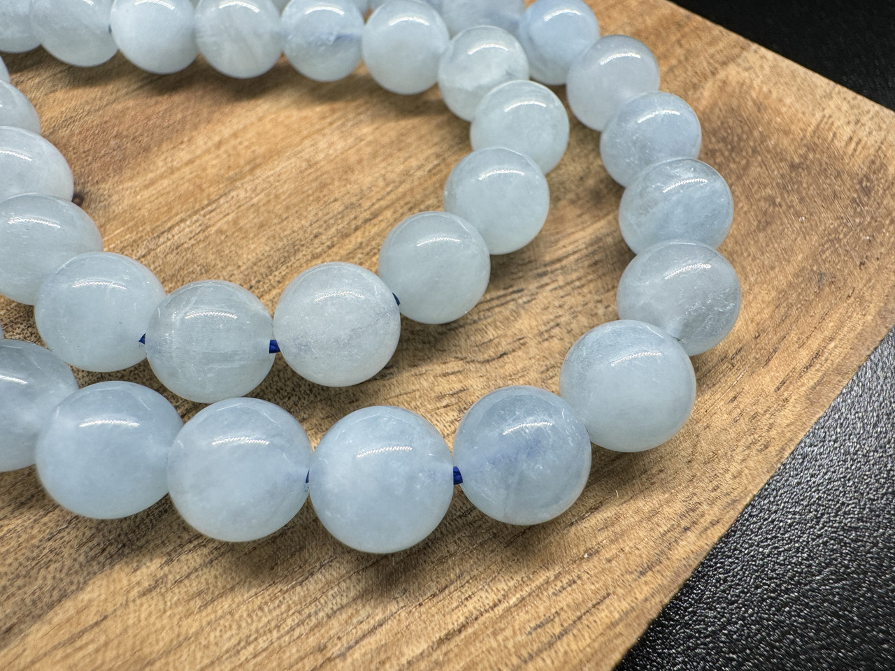 Аквамарин світлий 8 мм, круглий 1 шт., фото 1