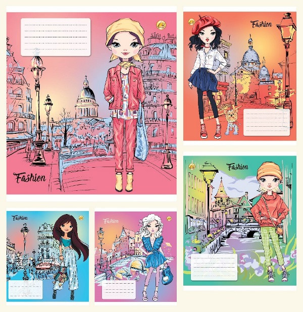 Зшитий 24 арк.клетинка Тверда ТЕ31301 Fashion, 20/320 20 шт. в уп. Зошит, фото 1