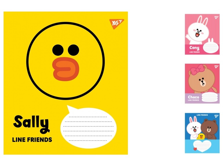 А5/12 кл. YES Line Friends, зошит учнів. 25 шт. уп. //, фото 1