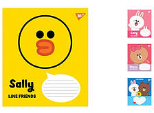 А5/12 кл. YES Line Friends, зошит учнів. 25 шт. уп. //