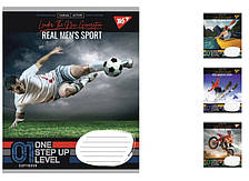 А5/36 кл. YES Real sport, зошит дя записів 15 шт. у уп. //
