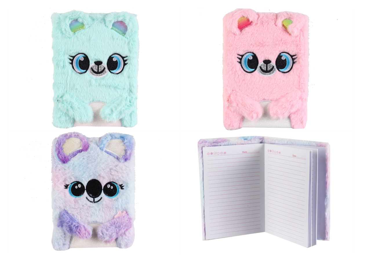 Блокнот пухнастий "Ведмедик" лінійка P80 70g mix, 1 шт./етик., фото 1