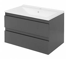 Тумба підвісна з умивальником "Еліт ", антрацит