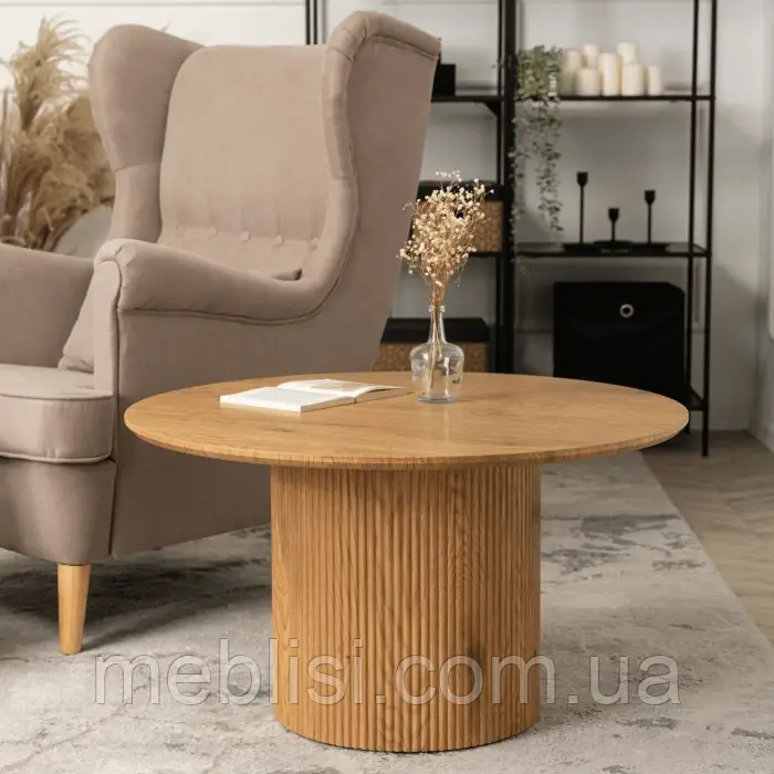 Круглий журнальний стіл 80 MAYLIN MAX колір дуб 80X45 (MEBEL ELITE) ME.MAXMAYLIN/D/D/L
