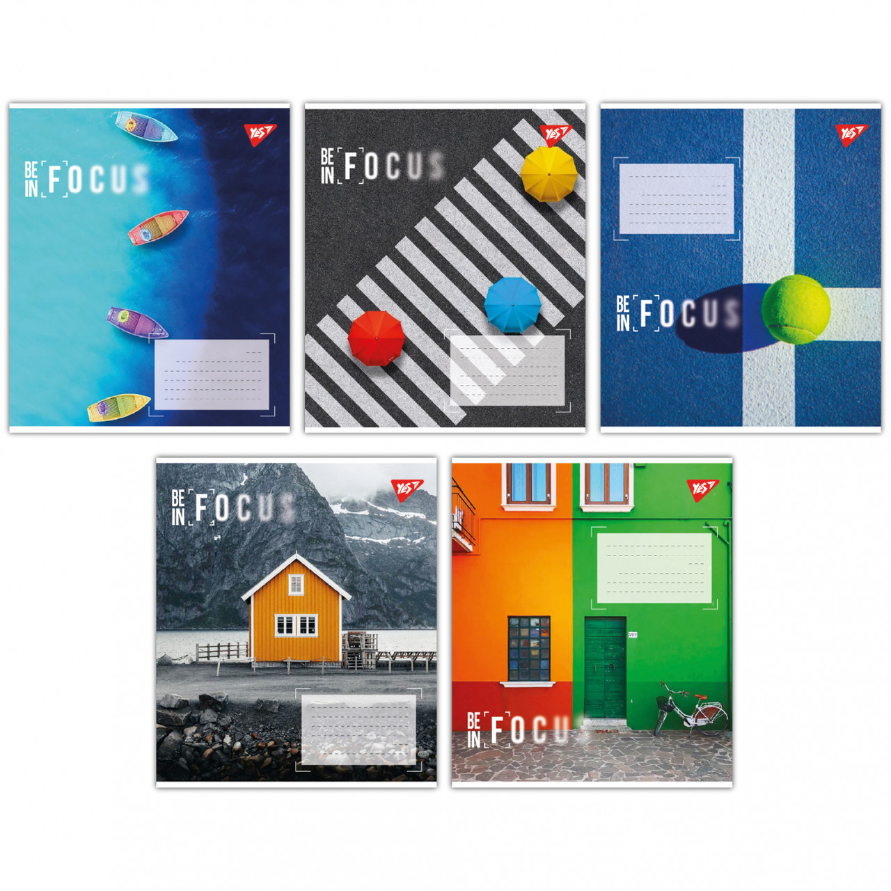 А5/96 лін. Yes Be in focus, зошит для записів 5 шт в уп. //, фото 1