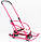 Дитячі санчата трансформер на коліщатках (висувні) Лелека з ручкою штовхачем складані Мрія, фото 5