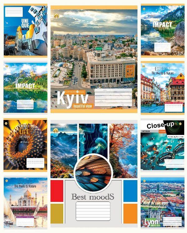 Зошит 24 арк.клітинка Тверда ТЕ41300 Мікс 1, 20 шт. в уп. /320/ Тетрада, фото 1