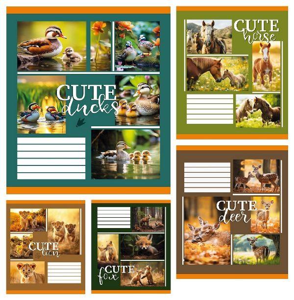 Зшитий 24 арк.клетинка Тверда ТЕ41306 Cute friends, 20 шт. в уп. /320/ Тетрада, фото 1