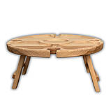 Винний столик-менажниця, бук, 35*35*17 см, 4 келихи, фото 3