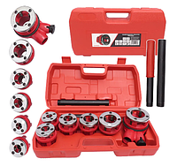 Набір плашок сантехнічних трубних MAR-POL M55820 6 елементів Набір плашок трубних для нарізки різьблення