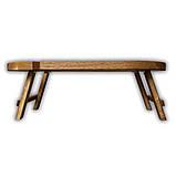 Винний столик-менажниця, дуб, 50*30*17 см, овальний, 2 келихи, фото 3