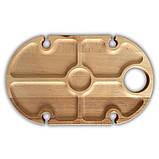 Винний столик-менажница, бук, 50*30*17 см, овальний, 4 келихи, фото 2