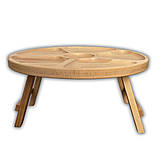 Винний столик-менажниця, бук, 35*35*17 см, фото 3