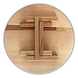 Винний столик-менажниця, бук, 35*35*17 см, фото 4