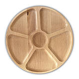 Винний столик-менажниця, бук, 35*35*17 см, фото 2