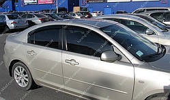 Вітровики вікон Мазда 3 1 седан (дефлектори бічних вікон Mazda 3 BK sd)