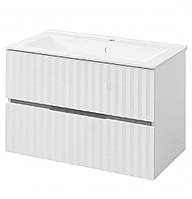 Тумба підвісна з умивальником "Еліт",сіра вставка