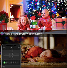 Розумна гірлянда світлодіодна новорічна LED RGB Bluetooth для ялинки Роса 10 метрів 5V 2F USB Smart fairy lights, фото 5