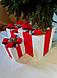 Набір подарунків новорічний декор білий під ялинку 3 шт, фото 4