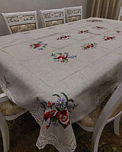 Cкатертина з мереживом "Букет" розмір 220*140