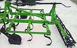 Комбінований культиватор з котком 1.5м Бомет для трактора (3т, 1.5м, 3 стрілч. лапи +5 пруж. лап в 3 ряди), фото 3