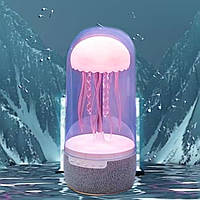 Нічник колонка Медуза портативний Креативна бездротова Bluetooth колонка з підсвіткою RGB