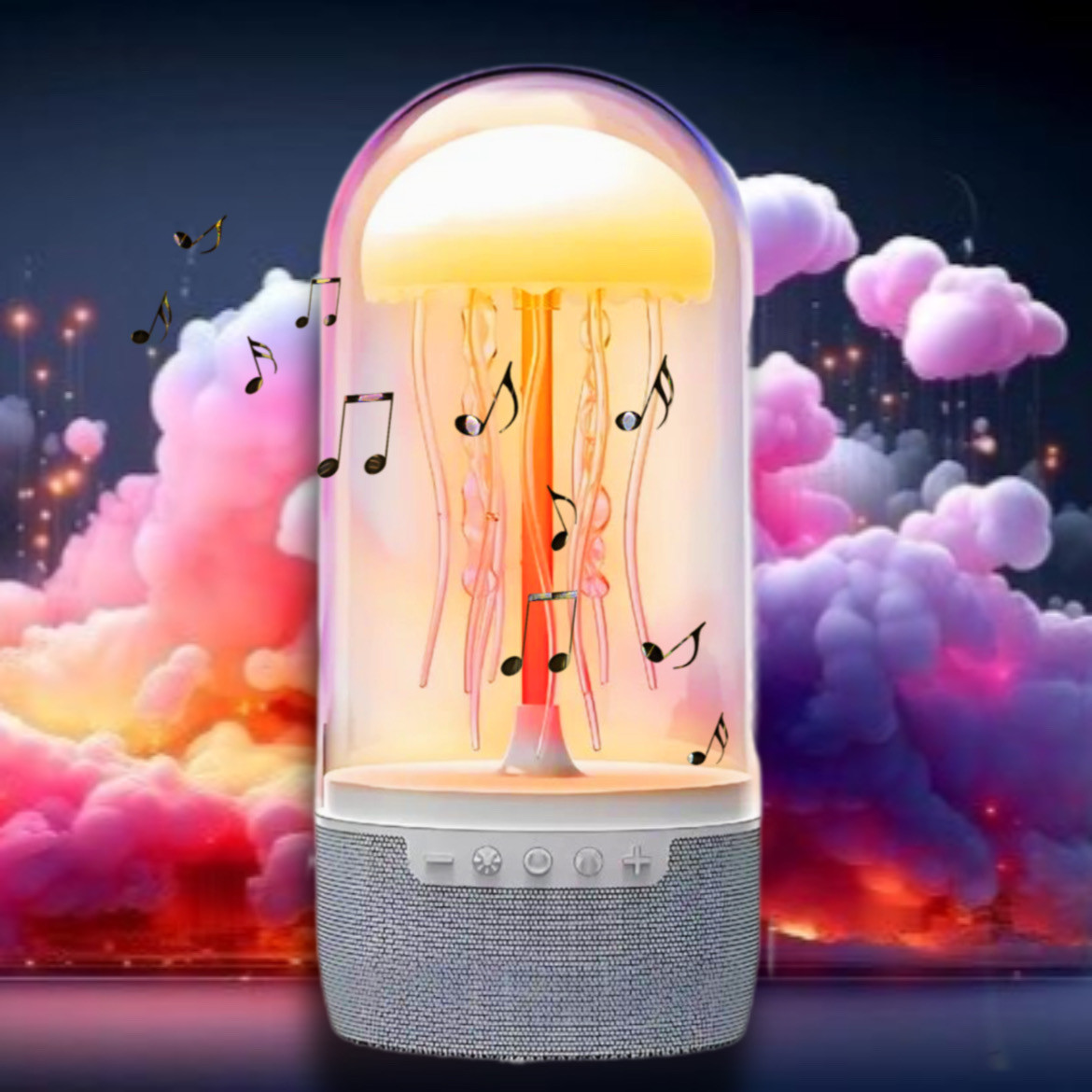 Нічник колонка Медуза портативний Креативна бездротова Bluetooth колонка з підсвіткою RGB