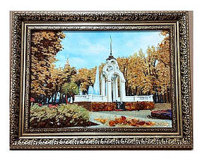 Дзеркальний струмінь Харків пейзаж золота осінь картина з бурштину