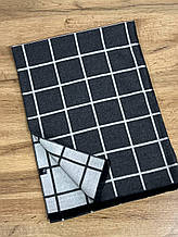 Теплий чоловічий шарф Джеремі клітина 180*30 см графіт 21