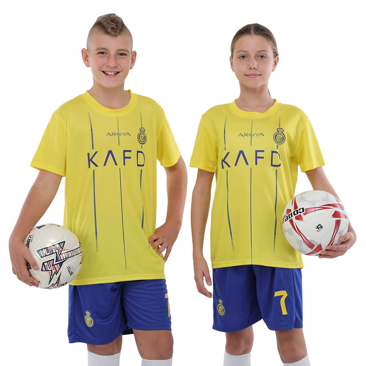 Дитяча футбольна форма AL NASSR RONALDO 7 CO-3644 жовто-синій