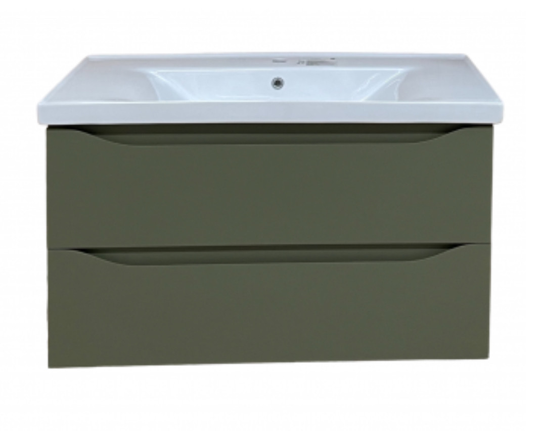 Тумба матова олива з умивальником Sava,різні розміри, фото 1