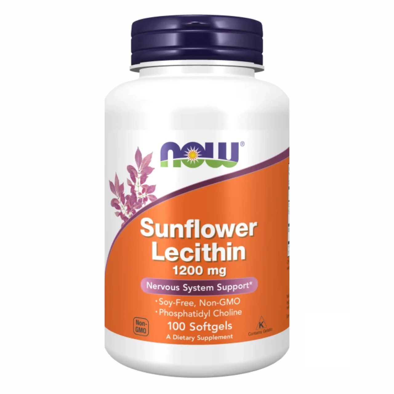 Now Foods Sunflower Лецитин 1200 мг 100 капсул