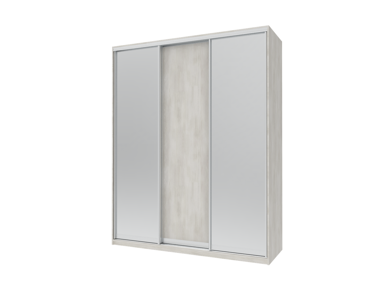 Шафа-купе Сіті Лайт Doros Біле дерево 1 ДСП / 2 Дзеркала 180х60х225 (44900079), фото 1