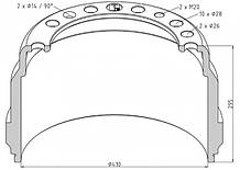 Барабан гальмівний Volvo 146.048-00A (PETERS)