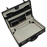 Шкіряний аташе кейс із розширенням Mancini Leather Goods, фото 3