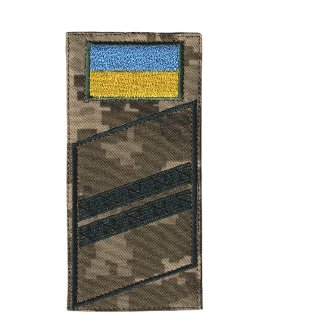Шеврон учбовий курсовка  2 курс на липучці  пікселі, ЗСУ. 7 см * 14 см, фото 1