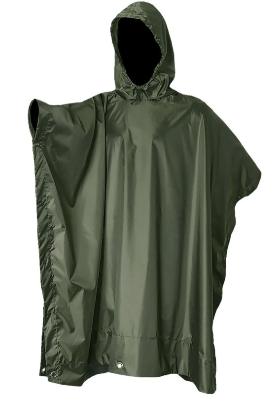 Плащ-намет пончо MA334 водовідштовхувальний 3 в 1 з капюшоном універсальний розмір.