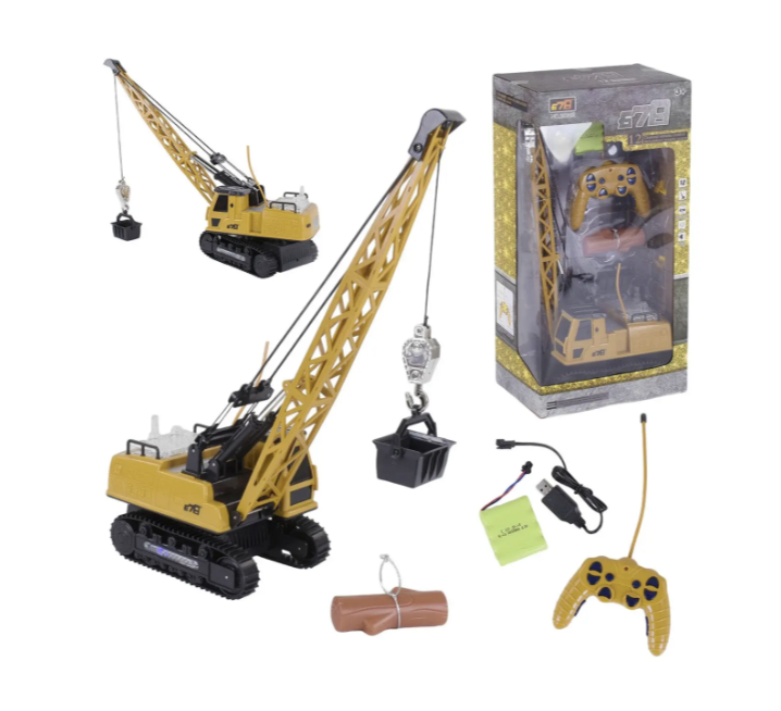 Дитячий радіокерований кран 8062 E зі світловими і звуковими ефектами, на акумуляторі від 3х років, фото 1